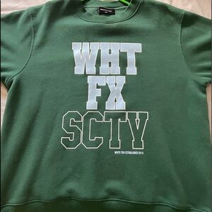 White Fox sweatshirt.